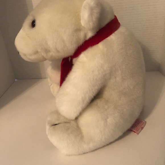Vintage 1993 Coca-Cola 12" Plush Polar Bear Coca Cola Tag and Red Scarf NWT - Picture 6 of 7